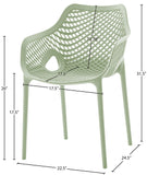 Mykonos Contemporary Outdoor Patio Dining Chair Set (Set of 4)
