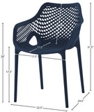 Mykonos Contemporary Outdoor Patio Dining Chair Set (Set of 4)