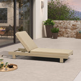 PURPLE LEAF Outdoor Daybed for Patio, Poolside Chaise Lounge Bed with Cushion, Olefin Blend Fabric, Aluminum Frame Sunbed with Side Table for Deck and Backyard