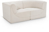 Ollie 68" Boucle Fabric Upholstered 2pc. Modular Loveseat