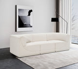 Ollie 98" Boucle Fabric Upholstered 3pc. Modular Sectional