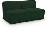 Ollie 60" Boucle Fabric Upholstered 2pc. Armless Modular Loveseat