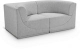 Ollie 68" Boucle Fabric Upholstered 2pc. Modular Loveseat