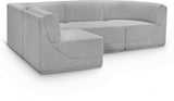 Ollie 98" Boucle Fabric Upholstered 4pc. Modular Sectional