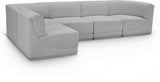 Ollie 128" Boucle Fabric Upholstered 5pc. Modular Sectional