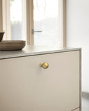 DESIGN3307 Modern Ball Knobs - Heavy-Duty Dresser & Cabinet Hardware | 0.86inch, Champagne Bronze