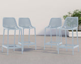Mykonos Contemporary Outdoor Patio Stool Set of 4 - Weather Resistant, Stylish, Durable Design