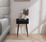 Rylan Night Stand - Modern Metal Storage Table with Drawer for a Stylish and Minimalist Bedroom Decor