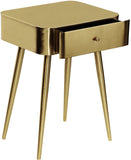 Rylan Night Stand - Modern Metal Storage Table with Drawer for a Stylish and Minimalist Bedroom Decor