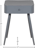 Rylan Night Stand - Modern Metal Storage Table with Drawer for a Stylish and Minimalist Bedroom Decor