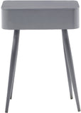 Rylan Night Stand - Modern Metal Storage Table with Drawer for a Stylish and Minimalist Bedroom Decor
