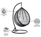 Tarzan Outdoor Patio Swing Chair - Stylish Rattan Design with Waterproof Cushion for Indoor & Outdoor Use