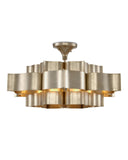 Grand Lotus Large Silver Chandelier