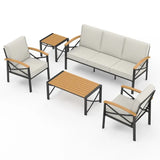 5-Piece Outdoor Conversation Set Patio Chairs with Cushions