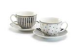race Teaware Josephine Cup & Saucer Set of 2