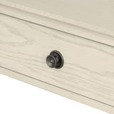 European Country Style Farmhouse Classic Nightstand, Cream