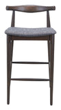 Tuzka Barstool (Set of 2) Gray & Espresso
