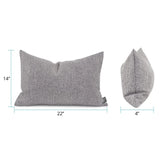 Pillow 14 x ?22 Panama Stone ?- Down Alternative Insert