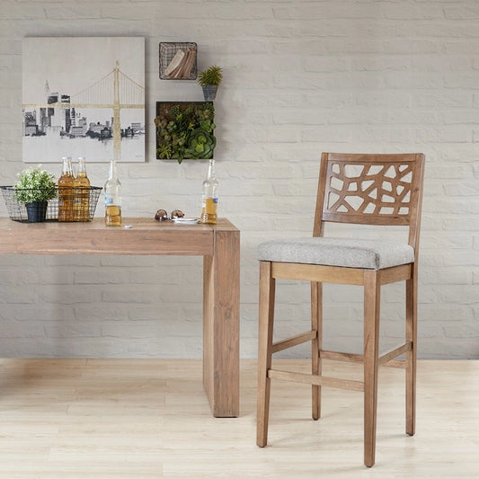Ice Crackle Wood Counter/Bar Stool