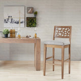 Ice Crackle Wood Counter/Bar Stool