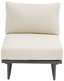Maldives Outdoor Patio Chair - Contemporary Modular Design with Durable Aluminum Frame for Your Deck