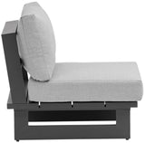 Maldives Outdoor Patio Chair - Contemporary Modular Design with Durable Aluminum Frame for Your Deck