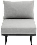 Maldives Outdoor Patio Chair - Contemporary Modular Design with Durable Aluminum Frame for Your Deck