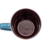 Exotic Melodies Stoneware Cup & Saucer Set – Blue/Brown