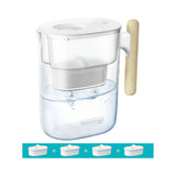Waterdrop Chubby 10-Cup Water Filter Pitcher with 4 Filter, NSF Certified,200 Gal, Reduces PFAS, PFOA/PFOS, Chlorine, BPA Free, 5X Times Lifetime