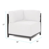 Axis Corner Seascape Charcoal Slipcover -Cover Only