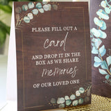 Celebration of Life Memory Funeral Guest Book and Box For Memorial Service