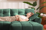 CHARLOTTE 78" 2-Seater Sofa with 2 Ottomans
