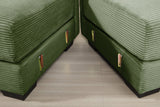 DESEO 233" Sectional Sofa with Ottoman