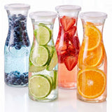 Kook Glass Carafe Pitchers with Lids for Drinks