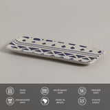 RECTANGULAR PLATTER MEDIUM ORGANIC STONEWARE Ø 12.99x5.12" SET OF 2 DESIGNS MAYA
