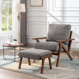 Charles Lounge Armchair with Ottoman