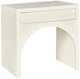 June Elegant Mid Century Night Stand with Curved Design and Push-to-Open Drawer for Storage
