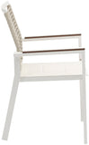 Maldives Outdoor Patio Dining Arm Chairs - Set of 2, Stylish Aluminum Frame for Ultimate Comfort