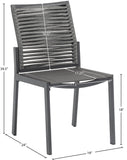 Maldives Contemporary Outdoor Patio Dining Side Chair Set - Stylish Weather-Resistant Comfort