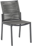 Maldives Contemporary Outdoor Patio Dining Side Chair Set - Stylish Weather-Resistant Comfort