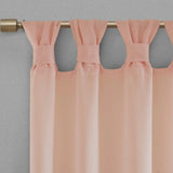 Wholesale Floral Twist Tab Semi-Sheer Window Panel, Pink