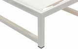 Maldives Outdoor Adjustable Chaise Lounge Chair - Stylish White Aluminum Frame for Ultimate Relaxation