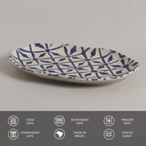 SHALLOW OVAL PLATTER MEDIUM BIO STONEWARE Ø 11.81x7.87" SET OF 2 DESIGNS MAYA