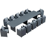 PURPLE LEAF Sanori Outdoor Dining Set Weather-Resistant Aluminum Table and Chairs Set with Backrest Pillow and Olefin Cushions for Deck