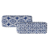 RECTANGULAR PLATTER ORGANIC STONEWARE Ø 8.66x3.74" SET OF 2 DESIGNS MAYA