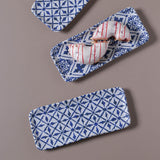 RECTANGULAR PLATTER ORGANIC STONEWARE Ø 8.66x3.74" SET OF 2 DESIGNS MAYA