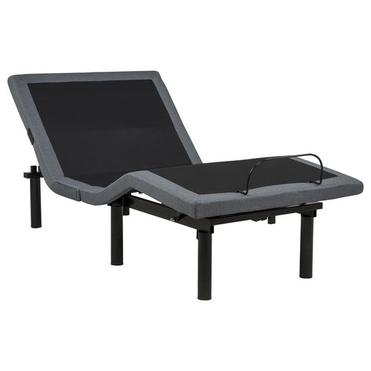 Weston Twin XL Dual-Motor Massage Adjustable Bed Base Black and Grey