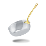 Mauviel M'COOK B 5-Ply Chef Pan With Lid, Brass Handle
