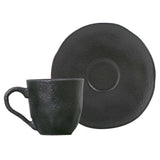 ORGANIC COFFEE CUP + ORGANIC SAUCER MATTE BLACK