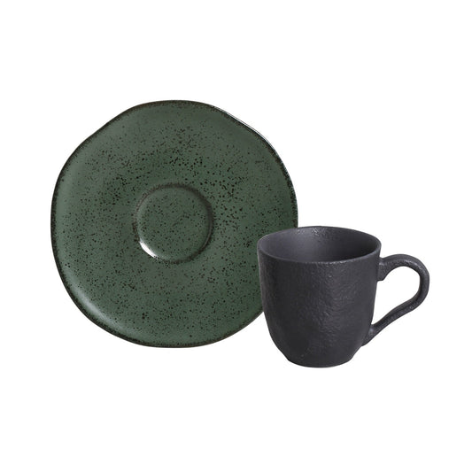 ORGANIC COFFEE CUP + ORGANIC SAUCER GREENERY